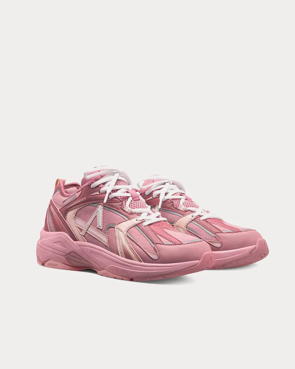 Oserra Suede HL S-SP Cameo Brown Soft Pink Low Top Sneakers
