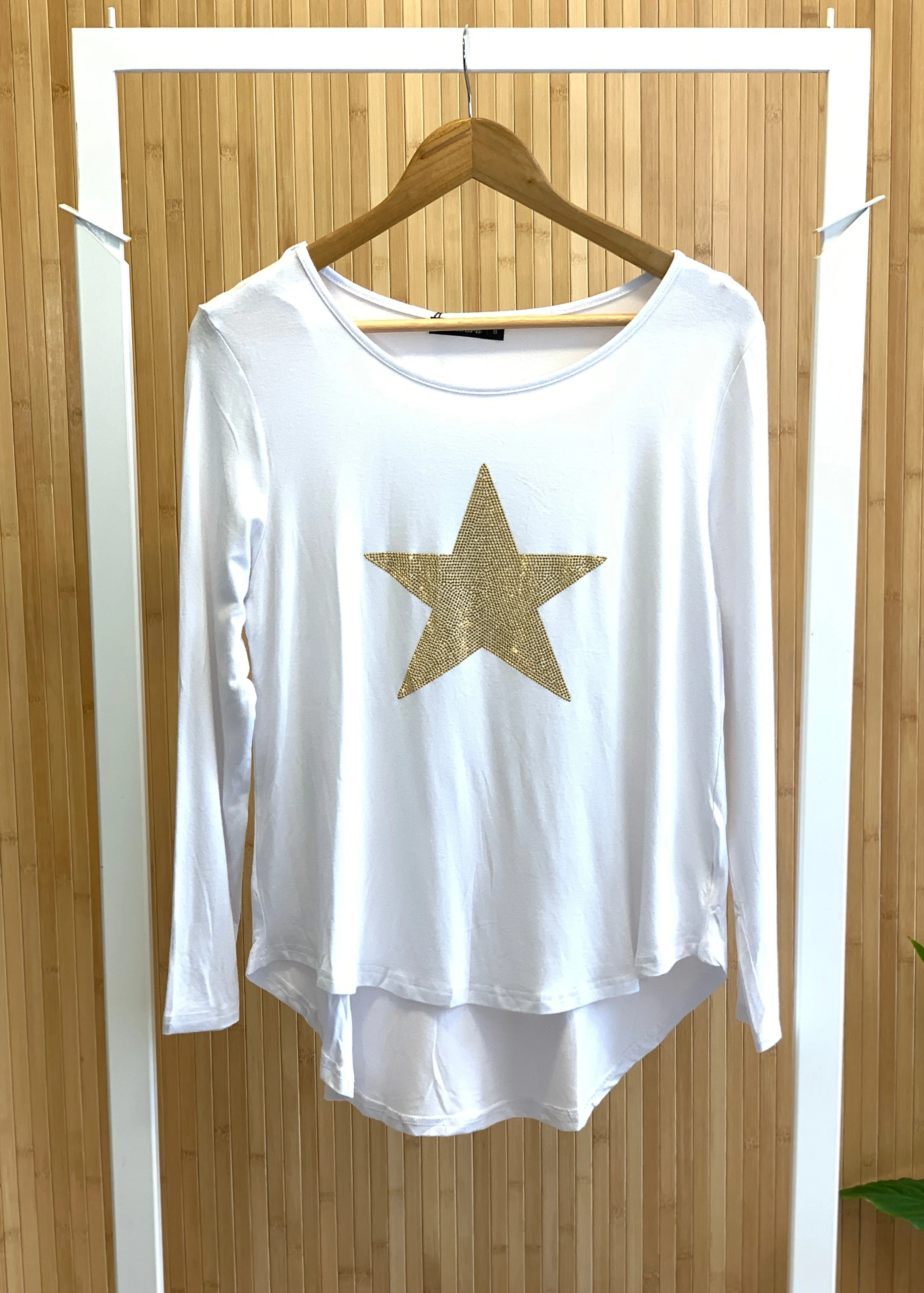 Plus Size || Shona Star Top - White
