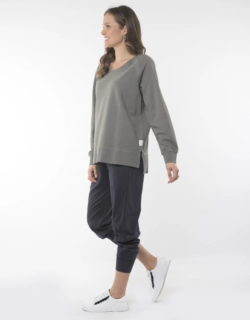 Plus Size Sydney Crew - Washed Olive