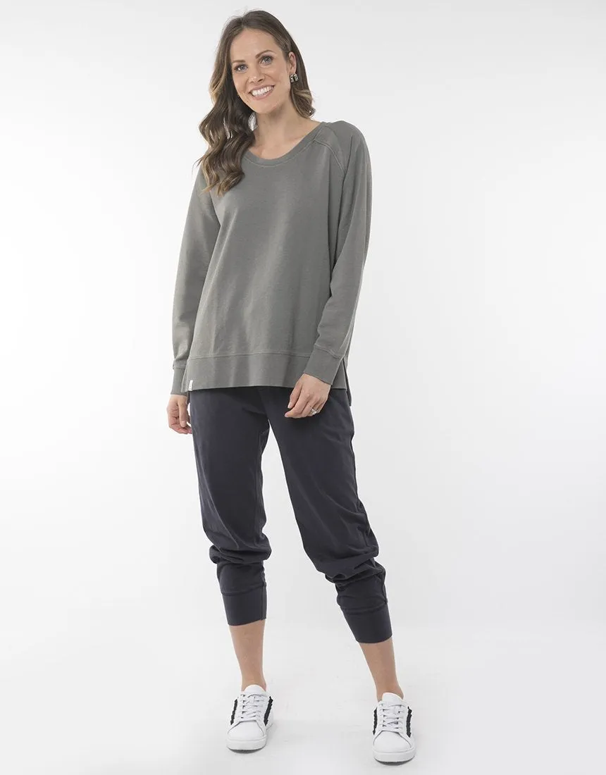 Plus Size Sydney Crew - Washed Olive