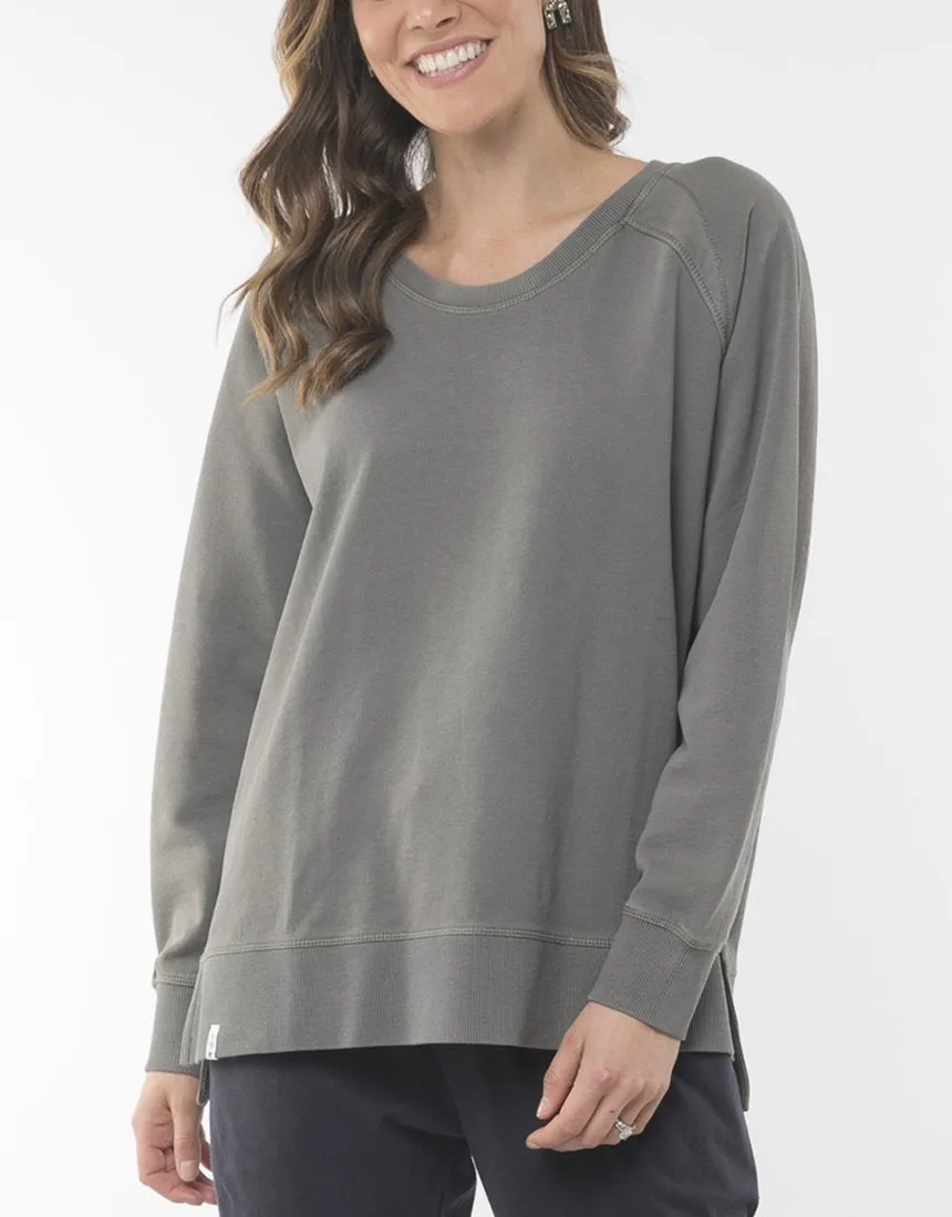Plus Size Sydney Crew - Washed Olive