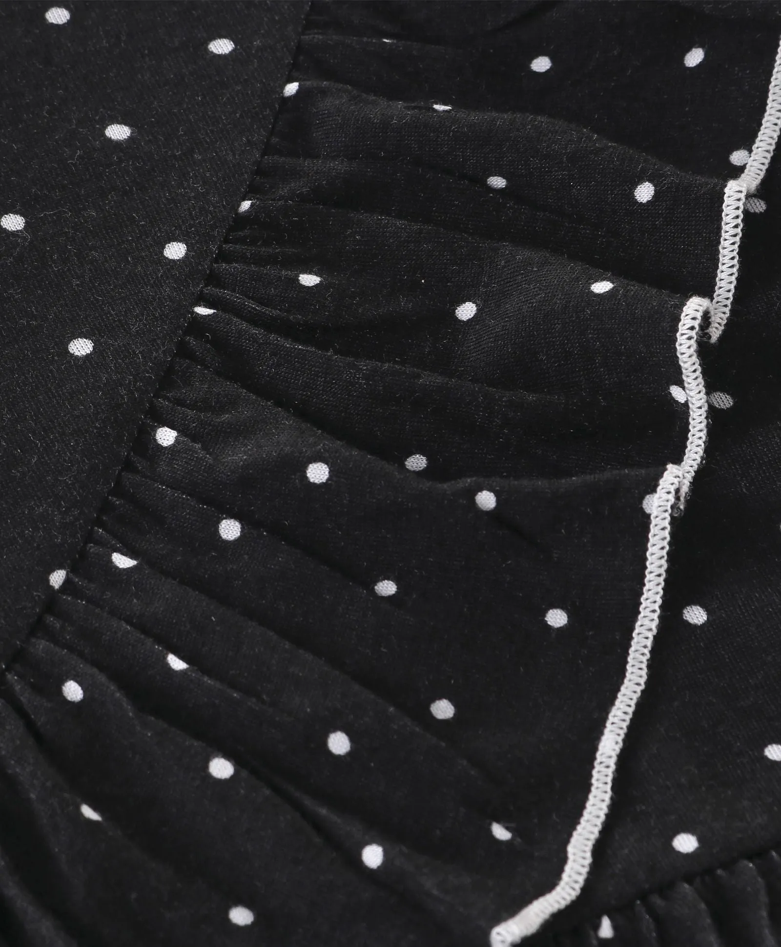 Polka Front Frilled Top Leggings Set