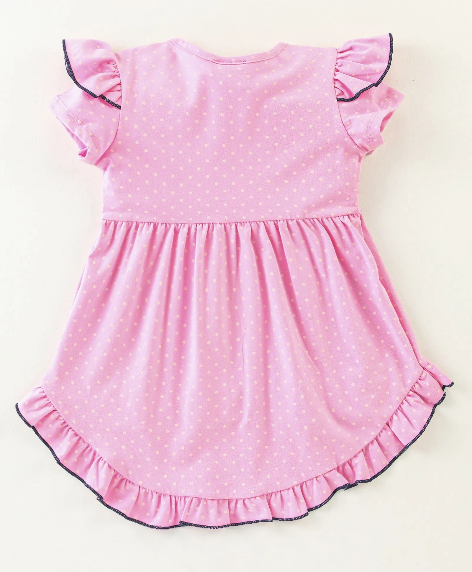 Polka High Low Frilled Top Leggings Set