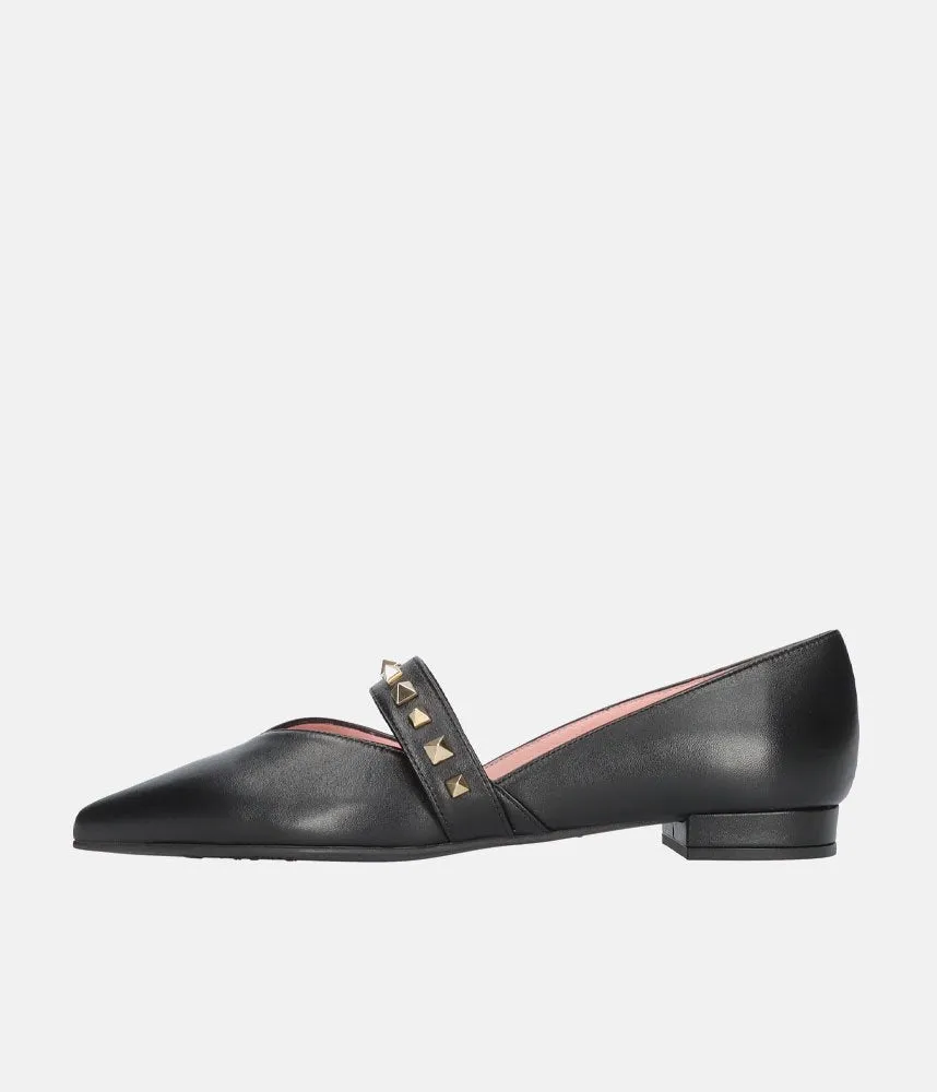 Pretty Ballerina Dressy Black Pointy Toe Flats