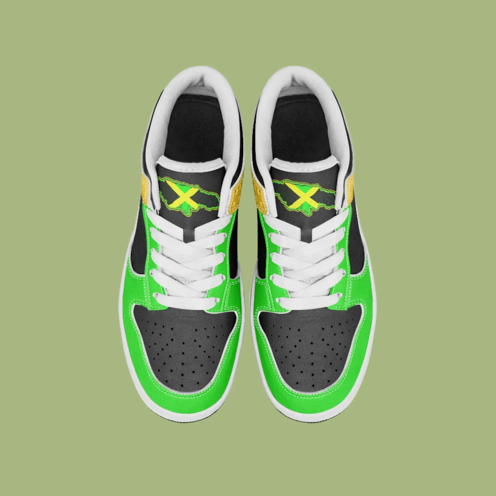 Rastaman Jamaican 2 Low-Top Leather Sneakers