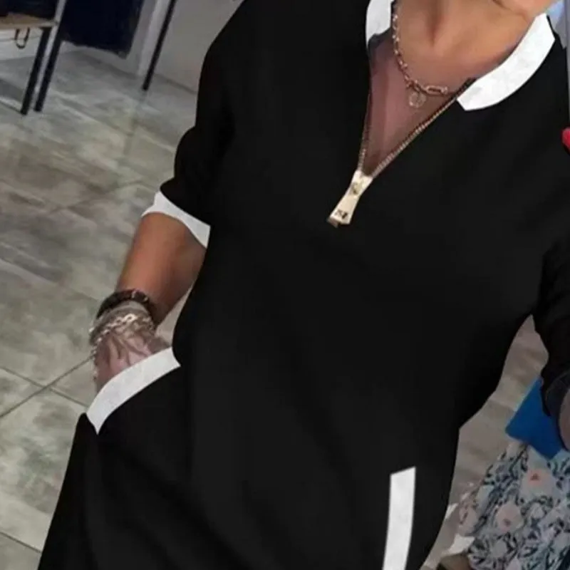 Salma | Trendy Damesjurk met Mouwen
