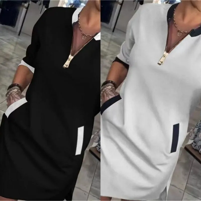 Salma | Trendy Damesjurk met Mouwen
