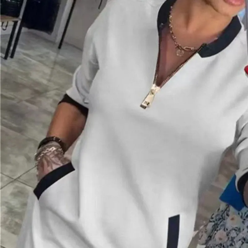 Salma | Trendy Damesjurk met Mouwen