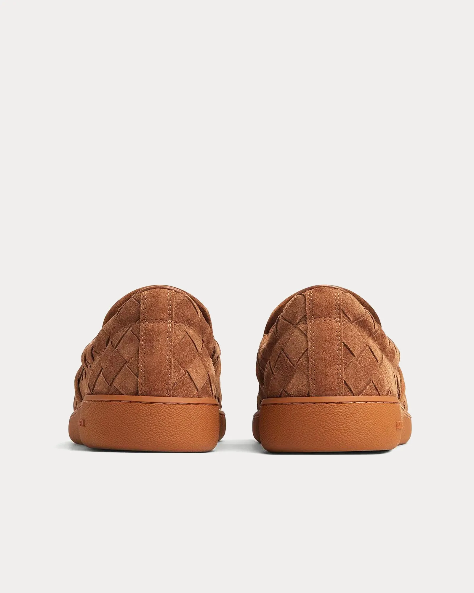 Sawyer Intrecciato Suede Caramel Slip On Sneakers