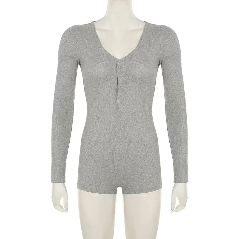 Single Breasted Sporty Jumpsuit