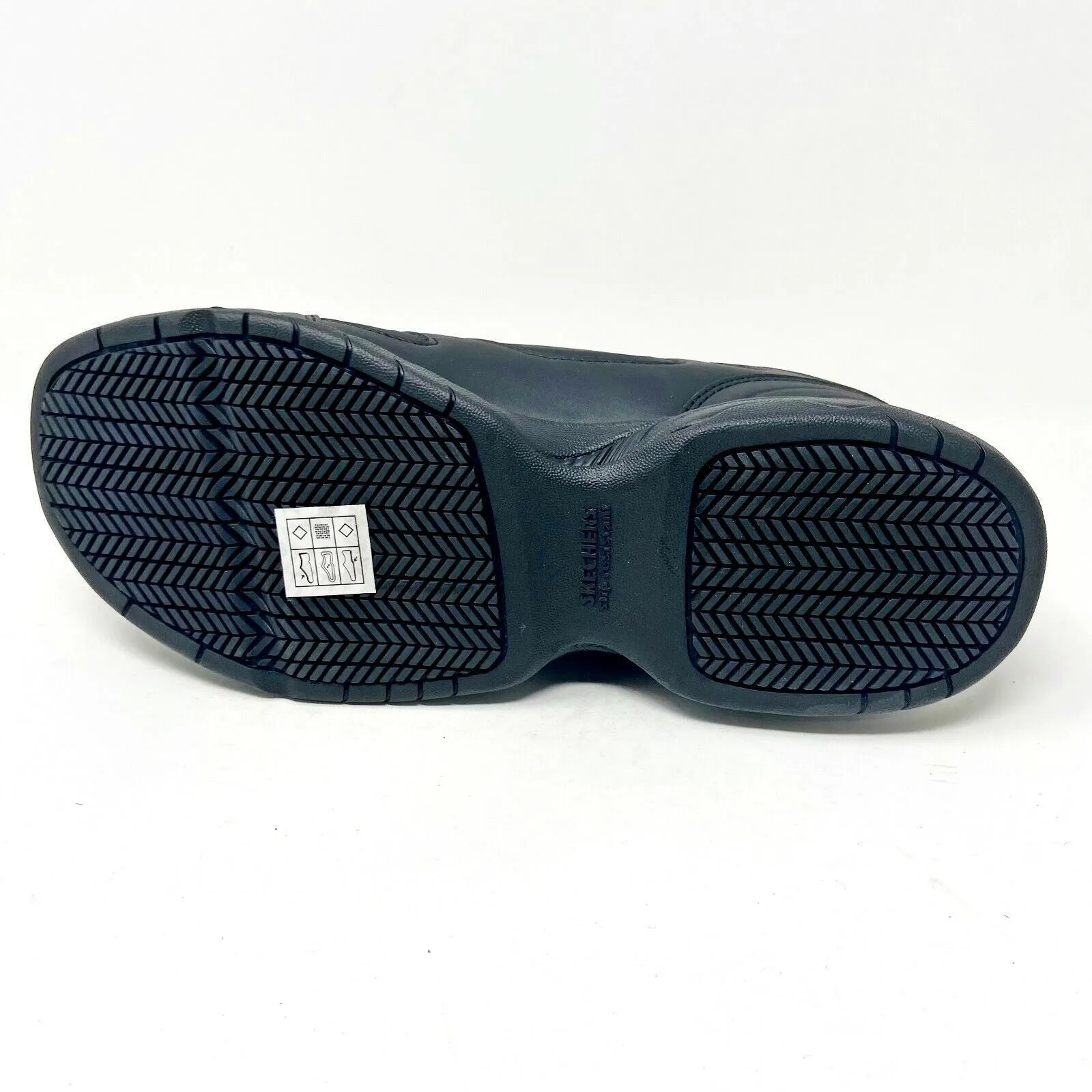 Skechers Slip Resistant Dighton Bricelyn Black Womens Size 9.5 Relaxed Fit