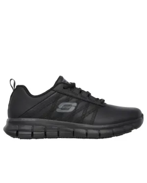 SKECHERS WOMENS SURE TRACK ERATH - BLACK