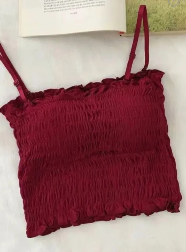 Smocked Bandeau Top With Removable Straps (5 color options)