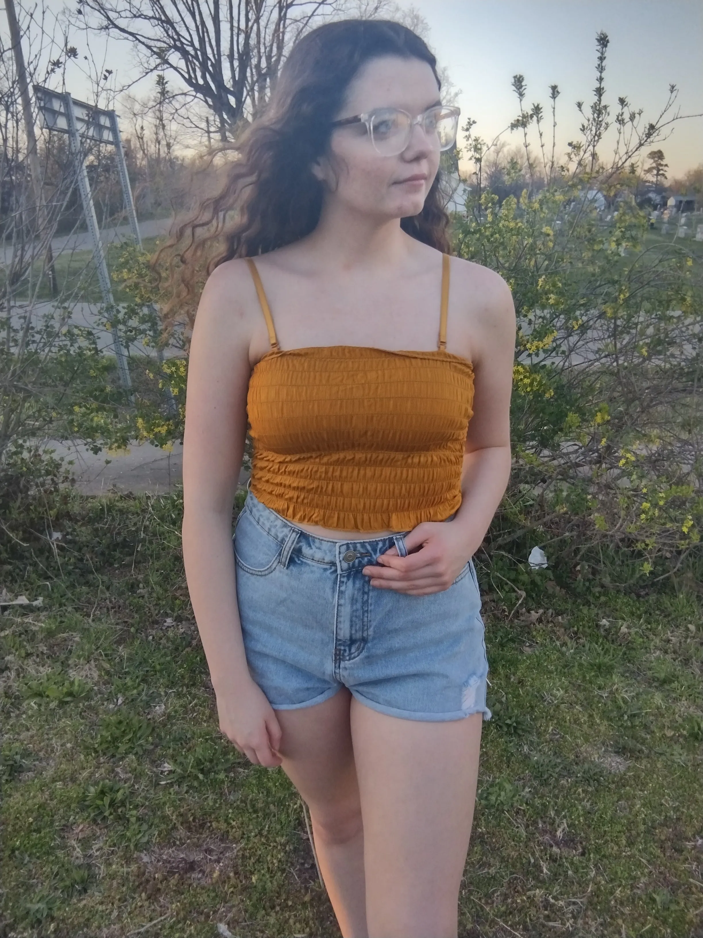 Smocked Bandeau Top With Removable Straps (5 color options)