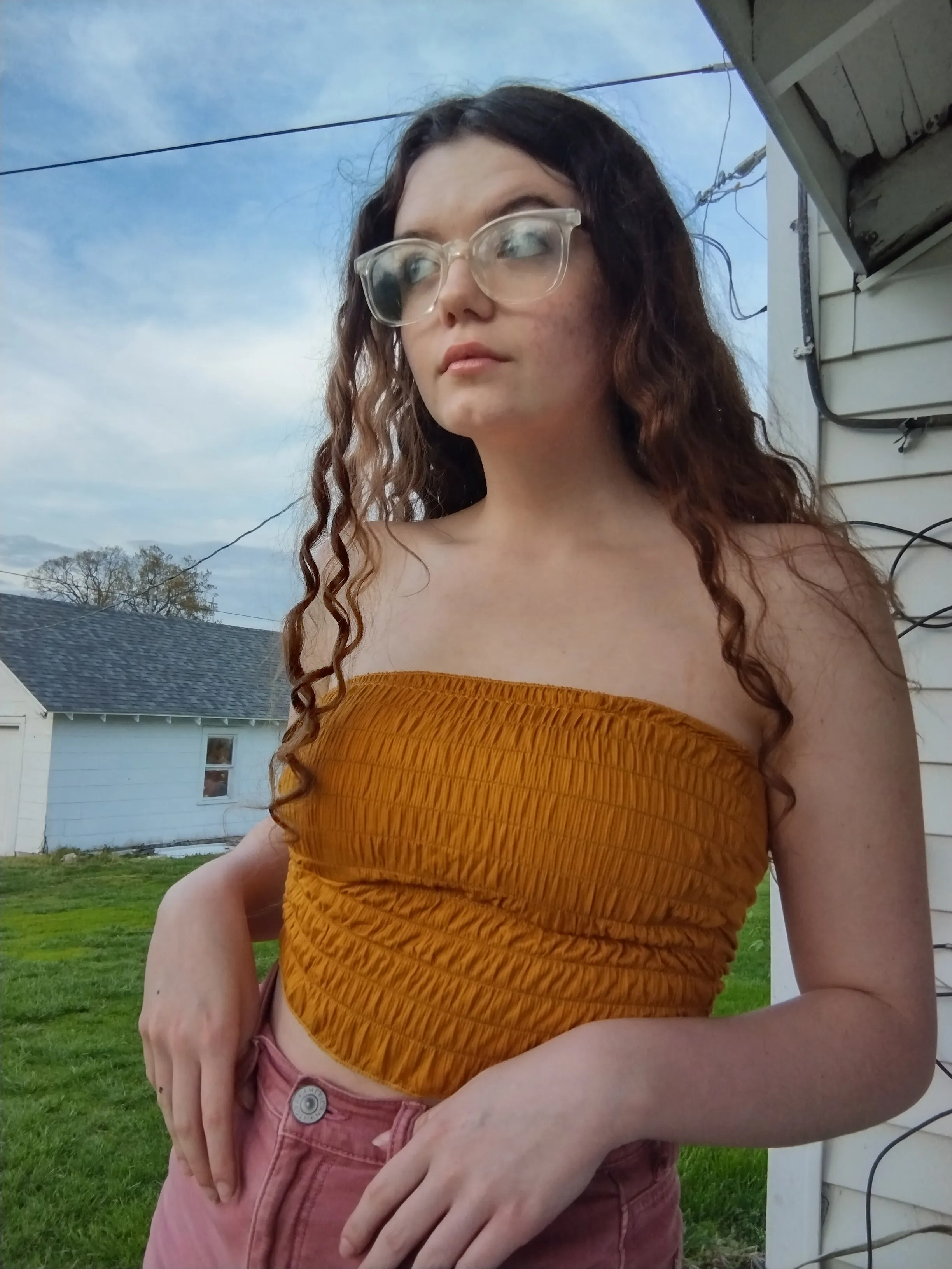 Smocked Bandeau Top With Removable Straps (5 color options)