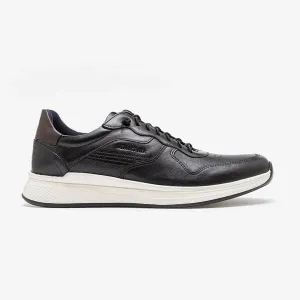 Sneakers ekstra soft såle skinn svart