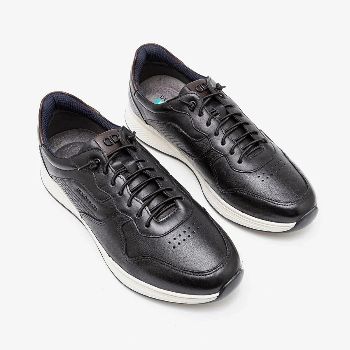 Sneakers ekstra soft såle skinn svart