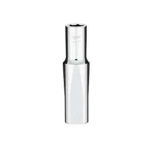 Socket - Milwaukee 1/2 in. Drive 11MM Metric 6-Point Deep Socket with FOUR FLAT™ Sides, 45-34-9135