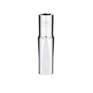 Socket - Milwaukee 1/2 in. Drive 1/2 in. SAE 6-Point Deep Socket with FOUR FLAT™ Sides, 45-34-9126