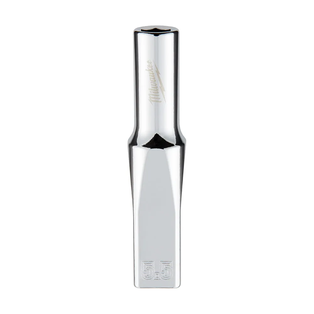 Socket - Milwaukee 1/4 in. Drive 5.5mm Metric 6-Point Deep Socket, 45-34-9043
