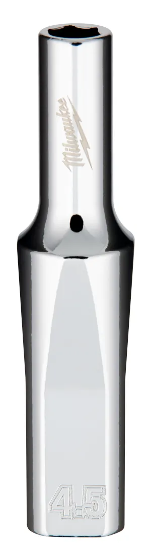 Socket - Milwaukee 1/4" Drive Metric Deep Socket, 4.5mm, 45-34-4011