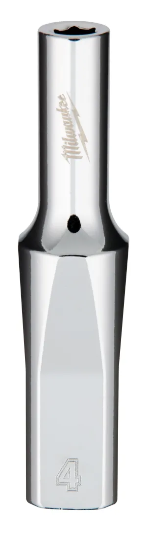 Socket - Milwaukee 1/4" Drive Metric Deep Socket, 4mm, 45-34-4010