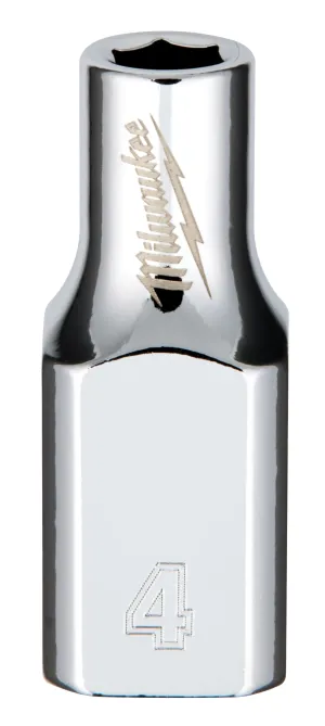 Socket - Milwaukee 1/4" Drive Metric Standard Socket, 4mm, 45-34-4000