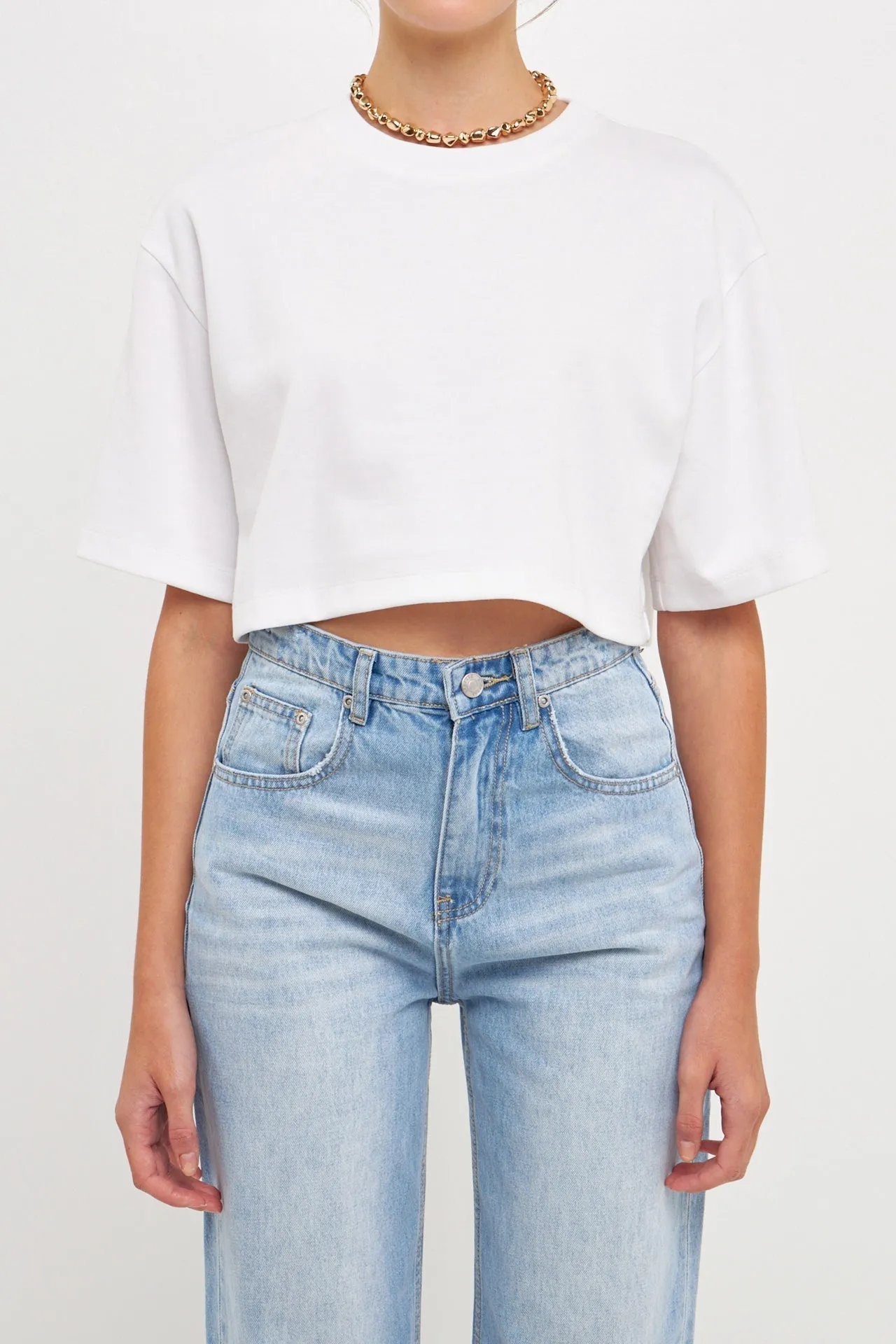 Soft Boxy Cropped T-shirt