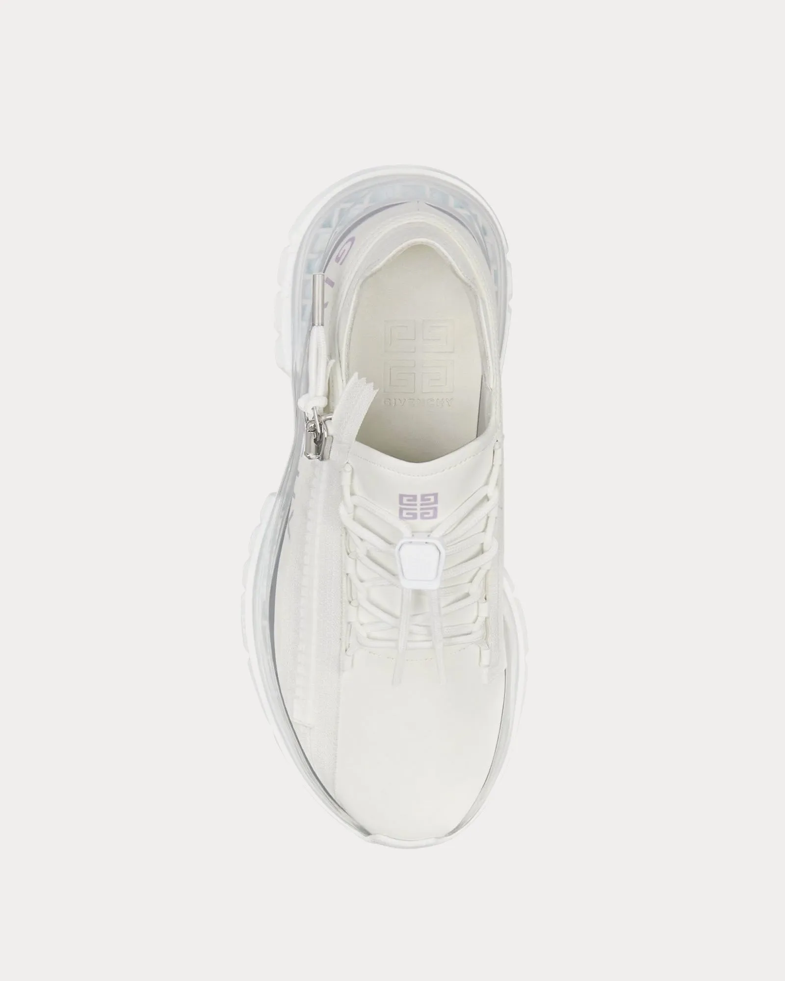 Spectre Runner Leather With Zip White / Soft Lilac Low Top Sneakers