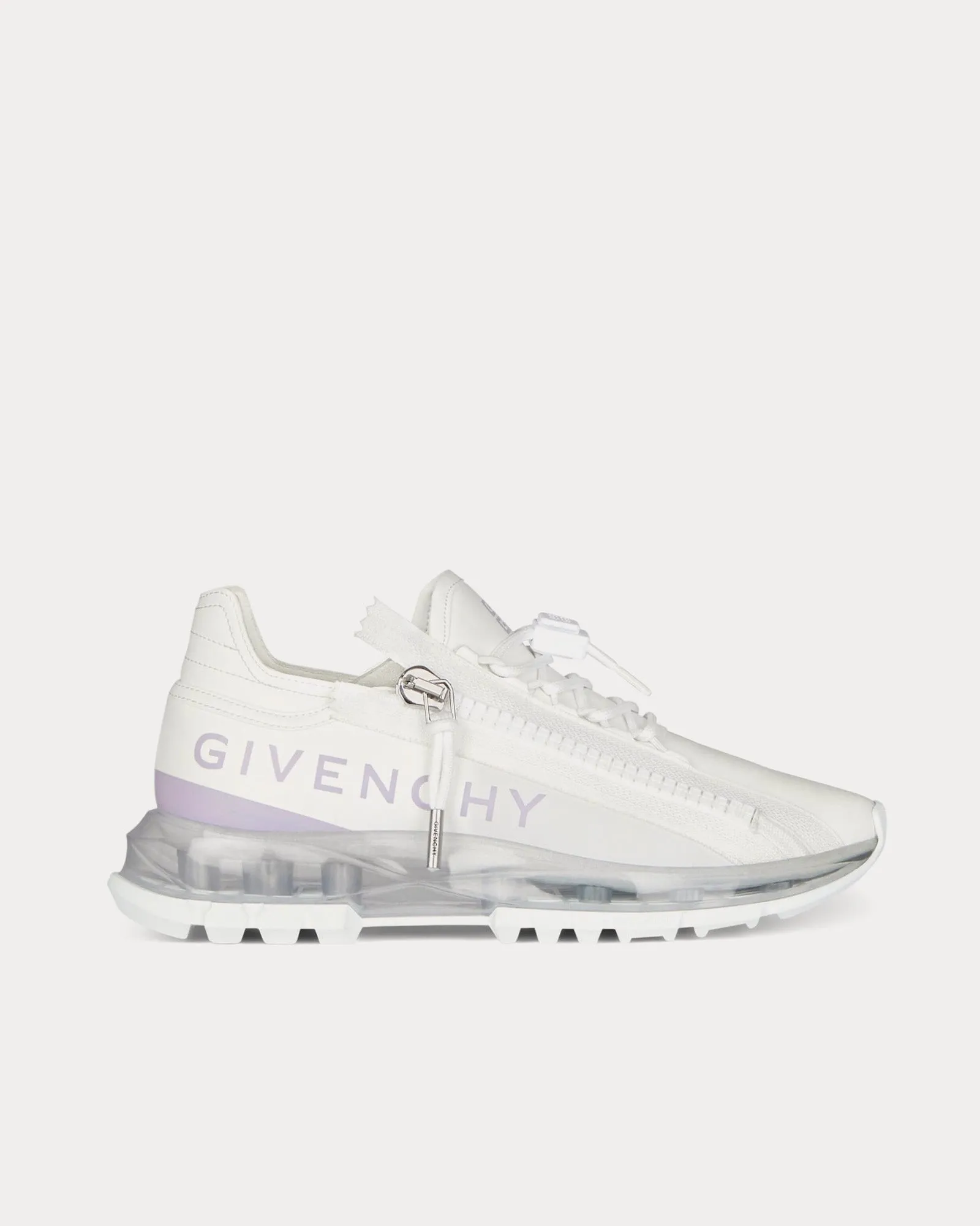 Spectre Runner Leather With Zip White / Soft Lilac Low Top Sneakers