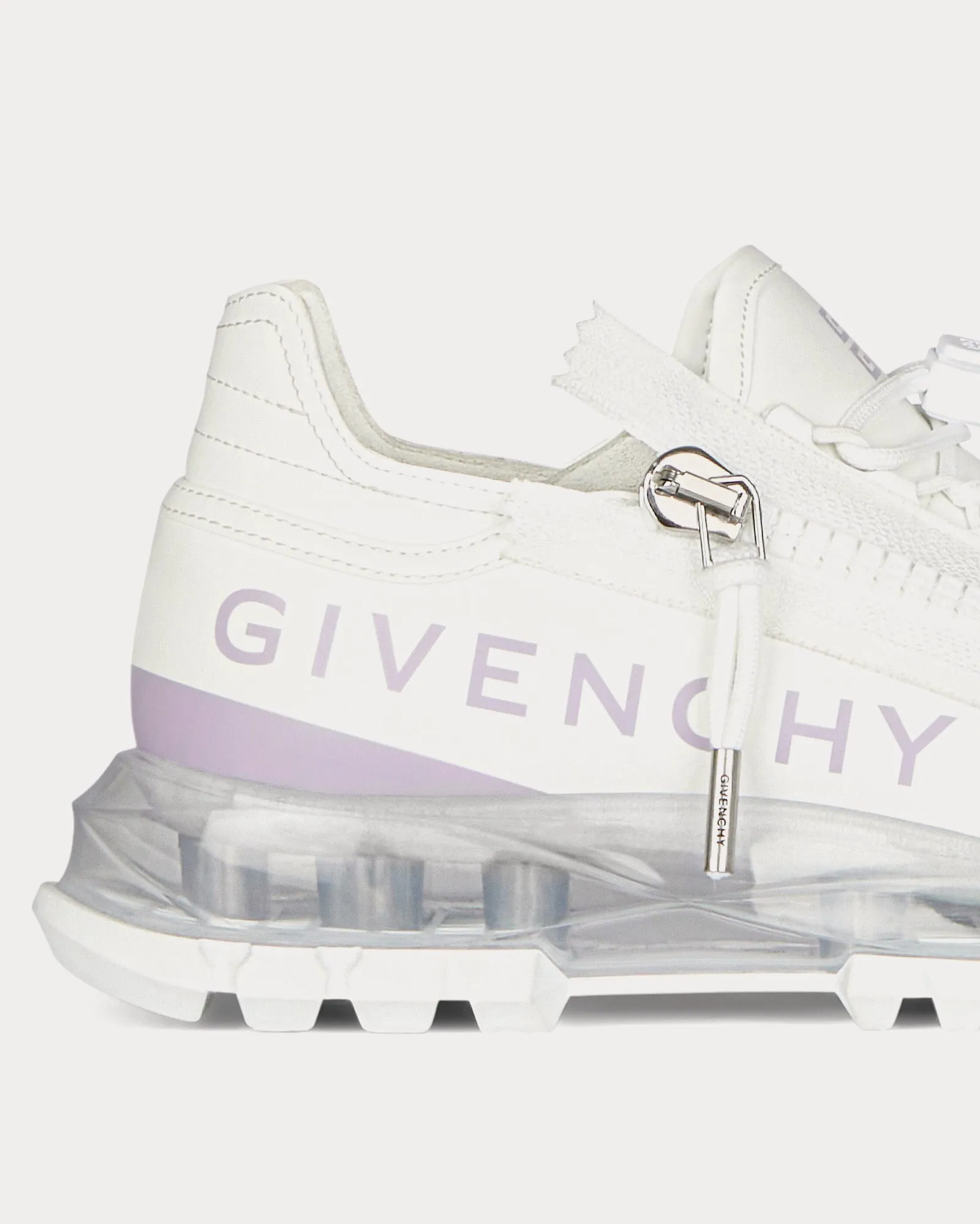Spectre Runner Leather With Zip White / Soft Lilac Low Top Sneakers