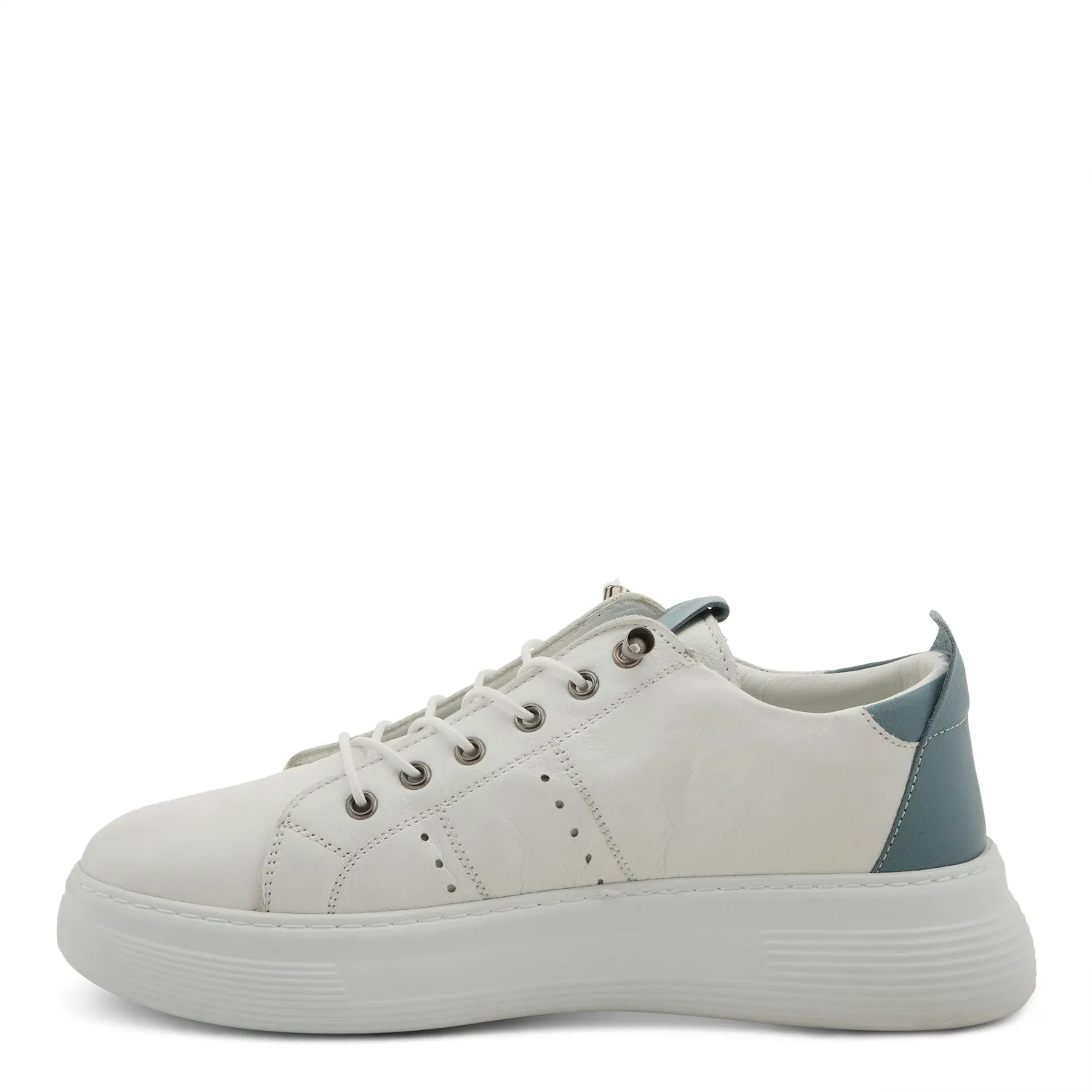 Spring Step Women's France Trendy Leather Sneaker - Blue Multi