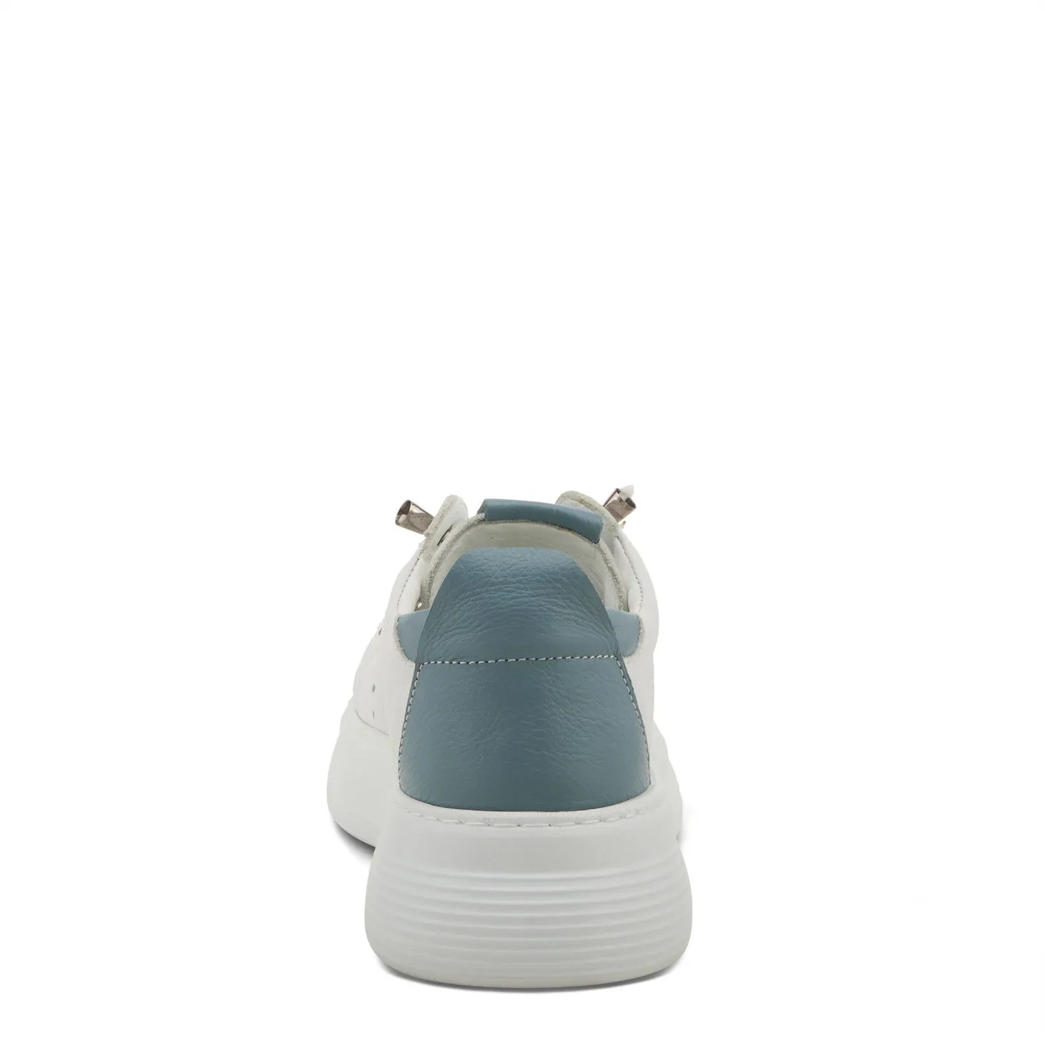 Spring Step Women's France Trendy Leather Sneaker - Blue Multi