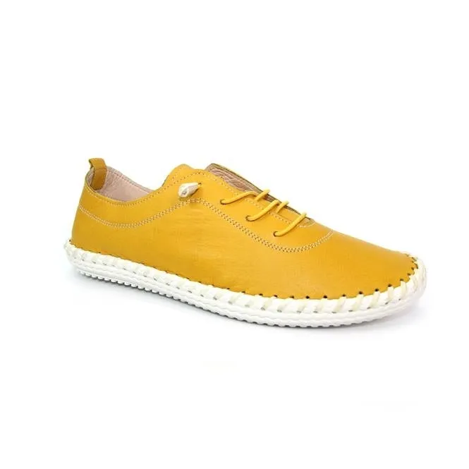 St Ives leather plimsoll