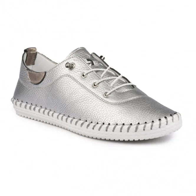 St Ives leather plimsoll
