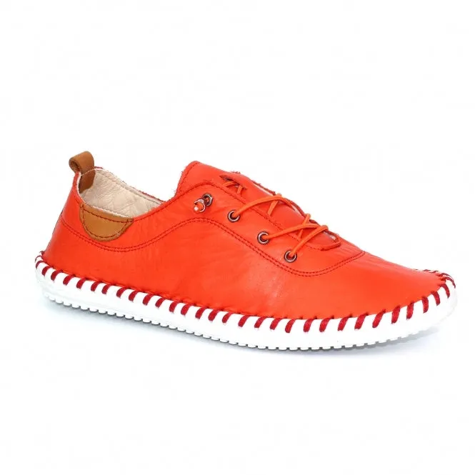 St Ives leather plimsoll