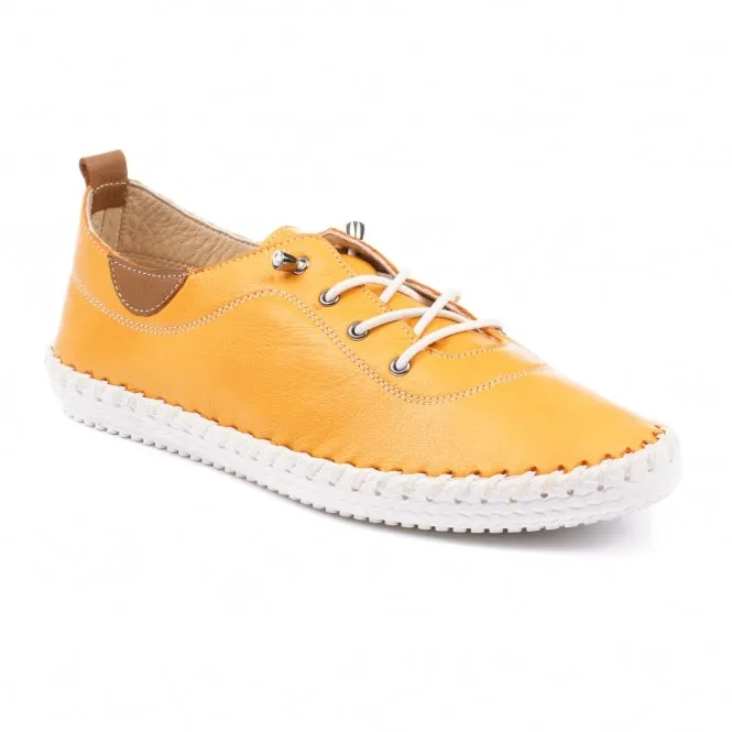 St Ives leather plimsoll