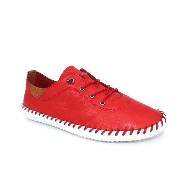 St Ives leather plimsoll