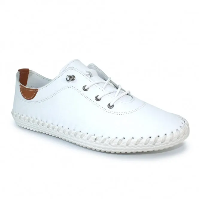 St Ives leather plimsoll