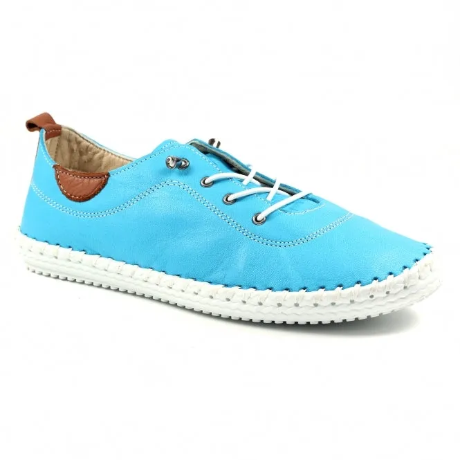 St Ives leather plimsoll