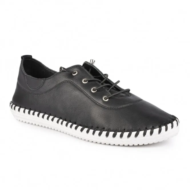 St Ives leather plimsoll