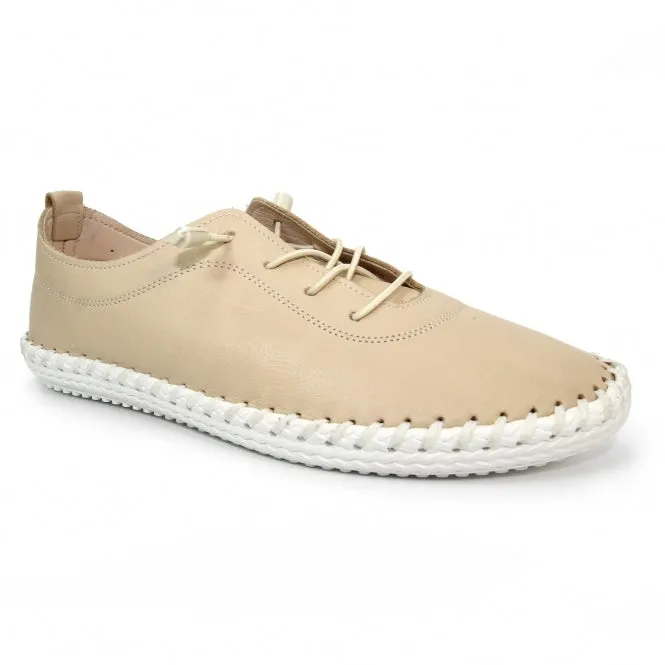 St Ives leather plimsoll
