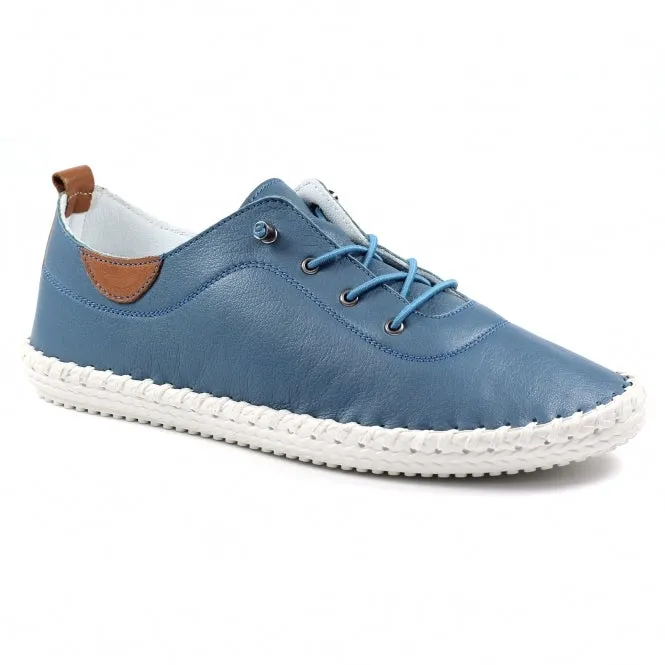 St Ives leather plimsoll