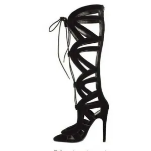 Strap Lace Up High Heel Sandals
