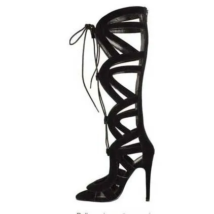 Strap Lace Up High Heel Sandals