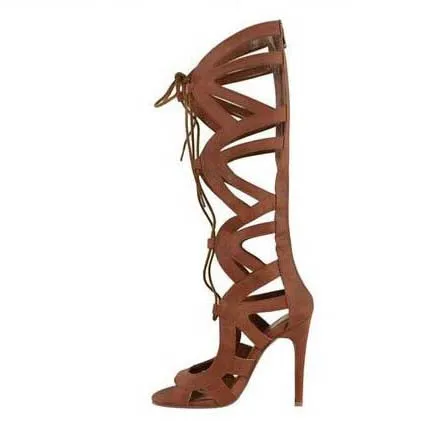 Strap Lace Up High Heel Sandals