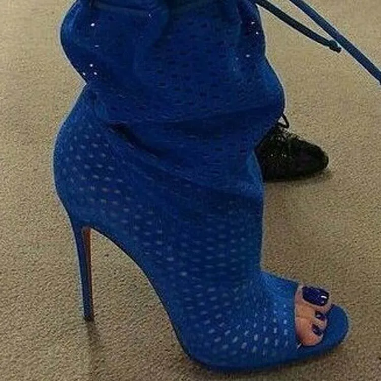 Strap Suede Leather Peep Toe Sandals