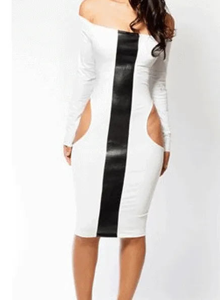 Stripe Middle Bodycon Dress