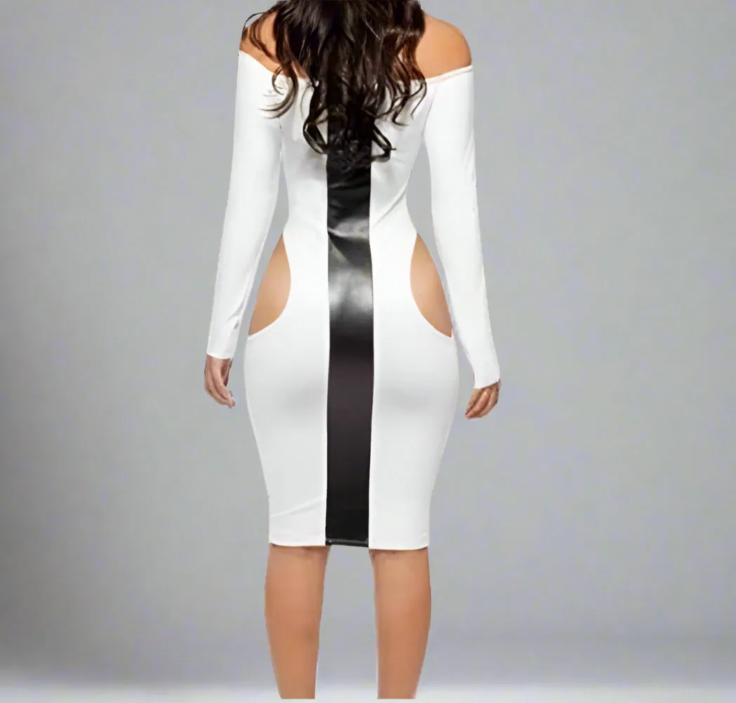 Stripe Middle Bodycon Dress