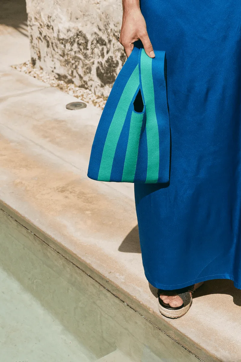 Striped Small Tote Bag